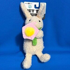 NEW NWT 9" BUNNY RABBIT BAXTER SQUEAKER & CRINKLE DOG TOY PLUSH CHEW / PLAY TOY